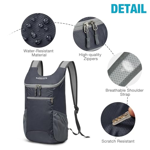 Image of G4Free Lightweight Packable Hiking Backpack for Men Women Small Hiking Daypacks Foldable Shoulder Pack Casual Outdoor Bag 11L