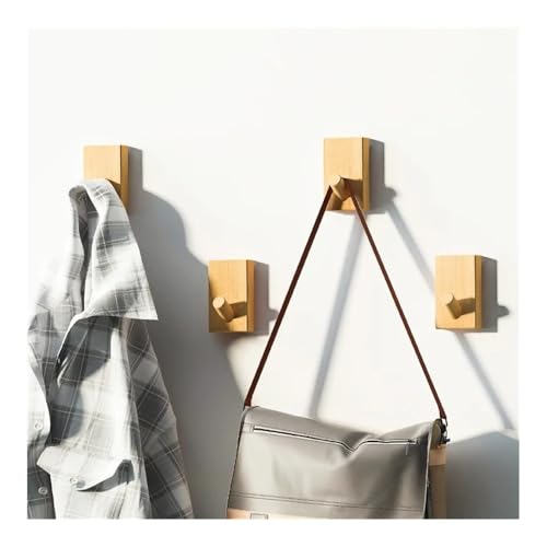 Ganchos de pared sin perforaciones de nogal para organizar cuartos 4