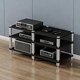 Détails raffinés : cette étagère audio vidéo dispose de bords soigneusement scellés pour des surfaces lisses, ce qui améliore son esthétique minimaliste. Le traitement précis des bords minimise les rayures et la saleté et assure un aspect soigné. Idéal pour les intérieurs modernes, minimalistes et industriels. Cette boîte de rangement pour routeur WiFi combine fonctionnalité et élégance, ce qui en fait un ajout élégant à votre pièce.