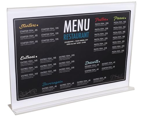 Exacompta - Ref. 84159D – Karton mit 10 horizontalen Sichtmappen, A4, Maße T 30 x B 5,5 x H 21,5 cm – PMMA (Acryl) für Fotos, Werbungen, Speisekarten Restaurants, Hotels – Kristall
