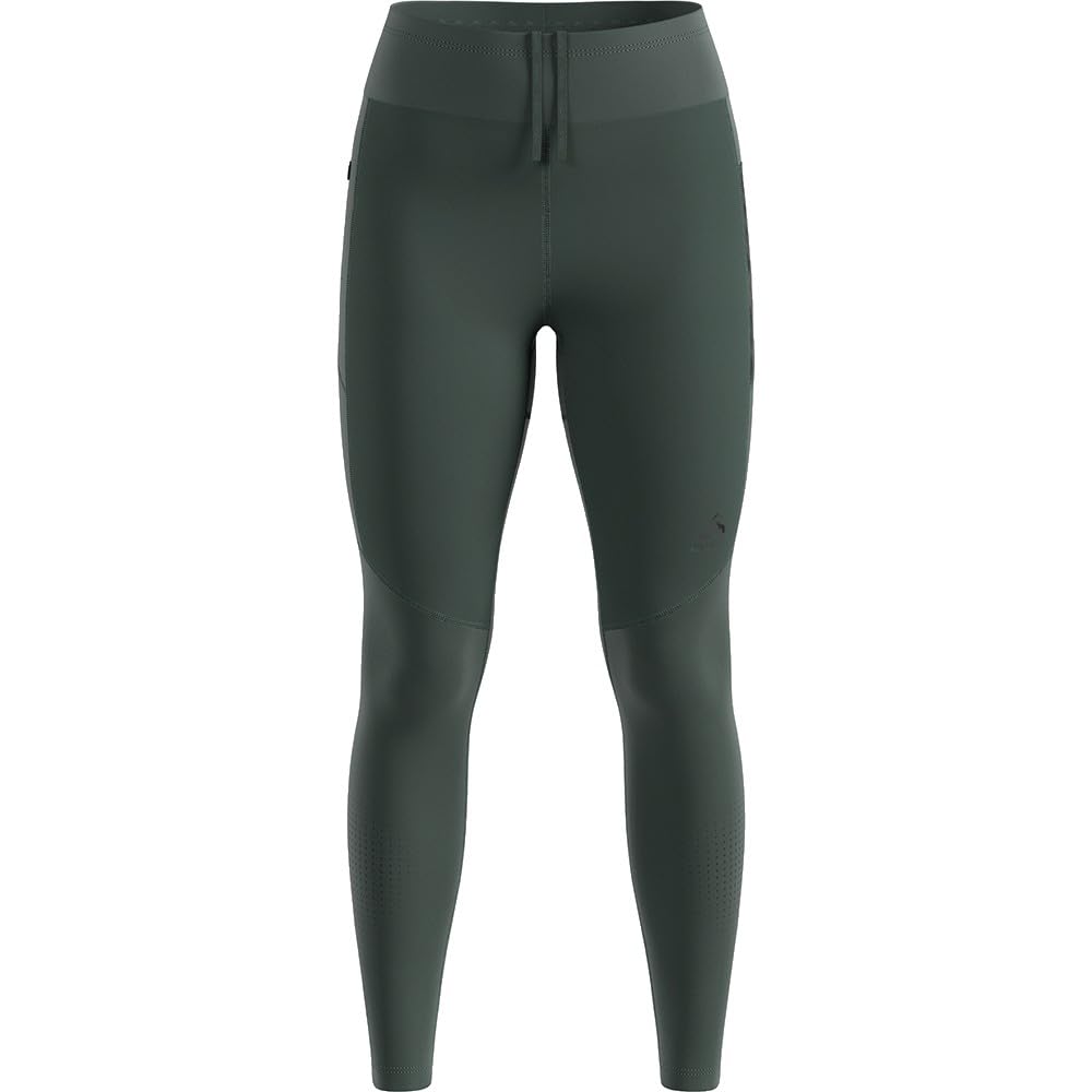 Odlo Damen Zeroweight Warm Reflective Tight Laufbekleidung Lauftight Urban Chic - Oliv L
