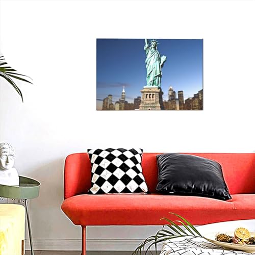 Tableau moderne Statue de la Liberté pour habiller un mur vide de salon ou salle de bain