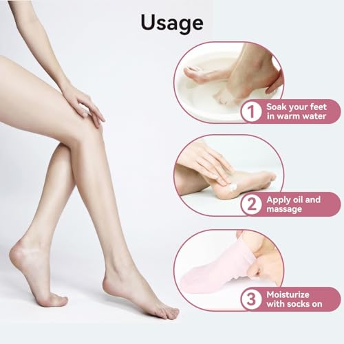 SEBS Fußpflegesocken, Anti-Riss-Peeling-Silikon-Feuchtigkeitssocken machen die Haut weicher, Pediküre-Socken, Fuß-Spa-Socken, Fersensocken für Männer und Frauen (XL (42–44))