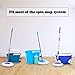 Goplus 2 Pieces Mop Replacement Head Spin Microfiber Magic Mop Refill 360° Spinning