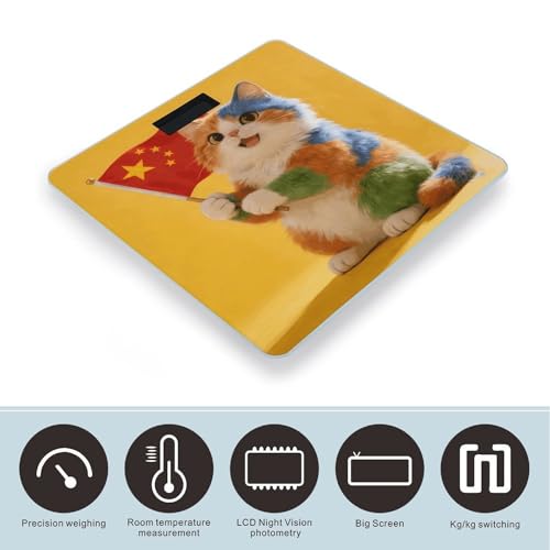 Báscula digital de baño con plataforma de vidrio templado miniatura 3