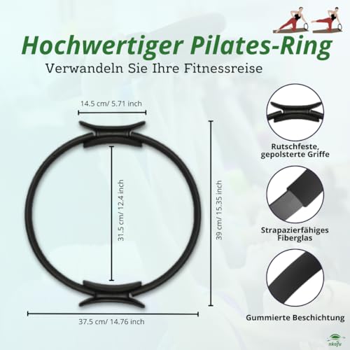 Foto von Pilates Ring Magic Circle Beintrainer Oberschenkel Trainingsgerät Beckenboden Innenschenkel Trainer Damen Übung Fitness Yoga Workout zuHause muskulatur nkofu