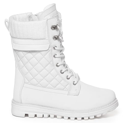 POLAR Womens Memory Foam Outside Pocket Inside Zip Thermal Wateproof Deep Tread Rubber Sole Snow Boots - US 9 by POLAR - Image 3
