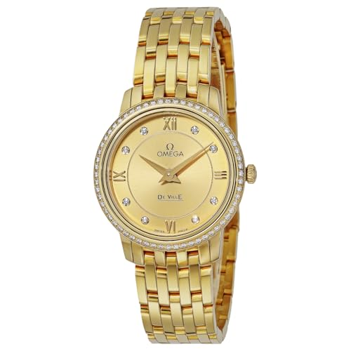 [OMEGA(オメガ)] デ・ウ゛ィル ウォッチ クォーツ 3気圧防水 サファイアガラス イエロー文字盤 424.55.27.60.58.001 レディース [並行輸入品]