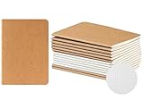 HOMEMARS Notizbuch A6,14 Stück, 100 GSM,Dickes Papier,Notizbuch A6 Kariert, Mini Notizbuch, Notizbuch Klein, Notizblock,Kleines Notizbuch,Notizheft A6, 10x14cm, 60 Seiten, Kartonabdeckung