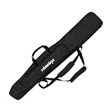 Relaxdays Angeltasche, Rutentasche, 130 cm, für 3 Ruten, 5 Fächer, schwarz