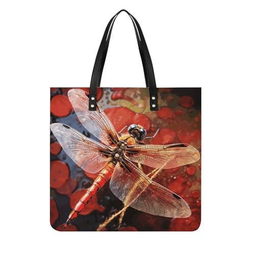 Watermelon Pattern Work Tote Bag for Women Leather Shoulder Bag with Magnetic Buckle Purse And Handbags