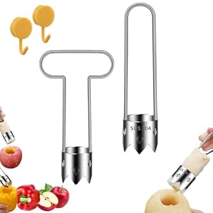 Multifunctional Fruit And Vegetable Core Remover, 2025 New Stainless Steel Red Bell Pepper Seed Corer, Fruit and Vegetable Corer Tool, for Kitchen Gadget (2Mix)