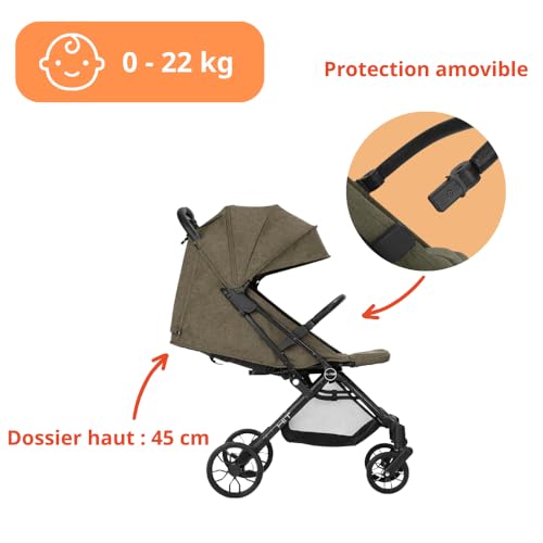 Poussette légère verte pour stopper la fatigue du pliage difficile - 2