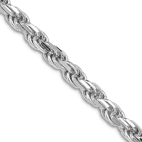 Chaîne en argent 925 plaqué rhodium éclat brillant, maille de haute joaillerie