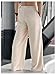 GORGLITTER Men's Casual Wide Leg Dress Pants Elastic High Waisted Baggy Streetwear Trousers Khaki Large