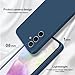 GiiYoon Silicone Case Compatible with Samsung Galaxy A35 5G, Full Body Silky Soft Touch Phone Case with Camera Protection, Shockproof Cover with Microfiber Lining, Blue
