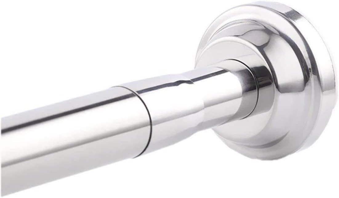 Extendable Clothes Drying Rod Spring Tension Stainless Steel Curtain Pole for Bathroom Wardrobe No Drilling Required Multi Purpose Rustproof Design