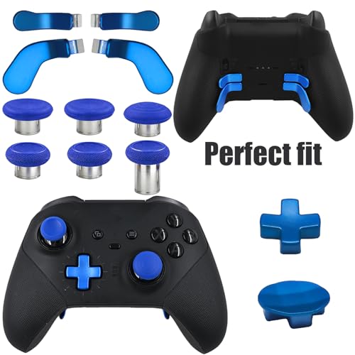 Image of 13 in 1 Accessories for Xbox One Elite Series 2 Controller,Metal Thumbsticks for Xbox Elite Controller Series 2 Core,Elite Controller Series 2 Controller Accessory Replacement Parts(All Blue)