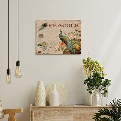 Toile paon de qualité supérieure avec châssis en bois