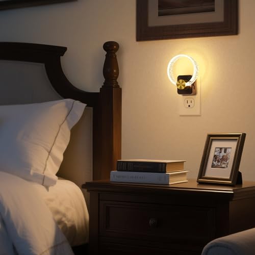 Image of DORESshop LED Night Lights Plug Into Wall，Acrylic Decorative Night Light
