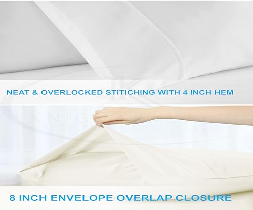Image of Queen Bedsheet 100% Egyptian Cotton - 400 Thread Count Sheet Set - Includes 1 Flat Sheet & 2 Pillowcases - Durable, Breathable, Luxury Feel, Hotel Style - White Solid