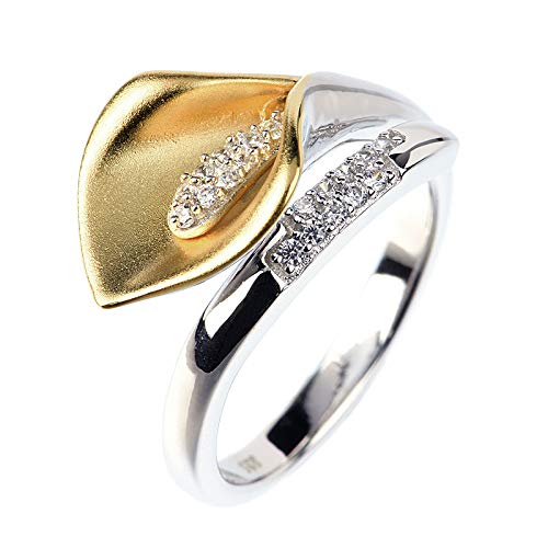 JM TimesSilver Sterling Silver Platted with Cubic Zirconic Ring for Women