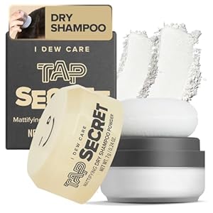 I DEW CARE Biotin Clarifying Dry Shampoo – Tap Secret Original | Strengthening & Volumizing, Powder Type, Refillable, Travel size, Non-aerosol, Korean Ginseng, Mother’s Day, 0.24 Oz