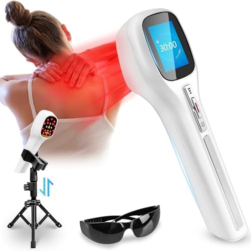 Body/Pet Red Light Device, Four Modes and Timing Settings - Handheld and Portable to Treat Body Pain,, White