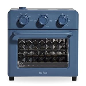 Our Place Wonder Oven | 6-in-1 Air Fryer & Toaster Oven with Steam Infusion | Compact, Countertop Friendly, Fast Preheat, Multifunctional | Air Fry, Toast, Roast, Bake, Reheat & Broil | Blue Salt