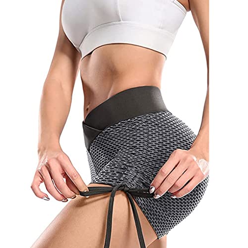 WUIOAUSXN Shorts de favo de mel cintura alta levantamento de quadril levantamento de quadril legging