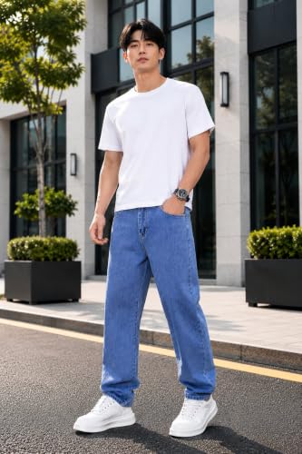 Image of Kargeens Men Jeans || Relaxed Fit Jean's for Man || Loose Fit High Rise Denim