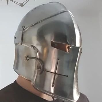 Medieval Barbuta Knigh Helmet Spartacus Fantasy Knight Helmet Silver Finish Gift
