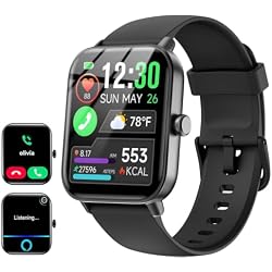Quican Smart Watches for Women/Men, 2 Bands, Compatible for Android iPhone | 1.8