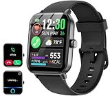 Quican Smart Watches for Women/Men, 2 Bands, Compatible for Android iPhone
