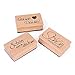 Produktbild ewtshop® 3er Set Holzstempel mit den Stempeltexten: Schön, dass du da bist, Ich hab dich lieb, Schön, dass es dich gibt! Für Ostern und andere Festlichkeiten