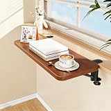 Estensore per davanzale in legno di teak, per piante da interno, salvaspazio, pieghevole, per scrivania, piano di lavoro (80 x 20,1 cm), ideale per giardinaggio e decorazione della casa, piastra di