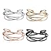 FUTIMELY Boho Chunky Cuff Bracelet for Women,Gold/Silver/Rose gold Multi-layer Cross Wire Bangle Bracelets Open Adjustable Wide Cuff Bracelet Fashion Statement Jewelry