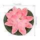 UKCOCO Schwimmender Künstlicher Lotus Für Teich: 17 cm/6.68 Zoll Realistisches Lotusblatt Aus Kunststoff – Teichdekoration Für Gärten Pools Schwimmbäder Aquarien 4 Stück