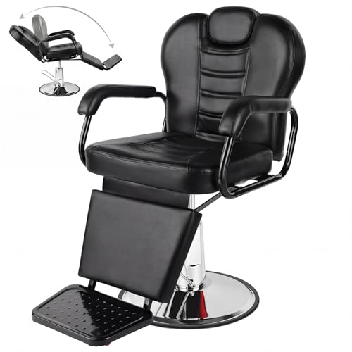 Artist Barber Chair with Swivel and Footrest