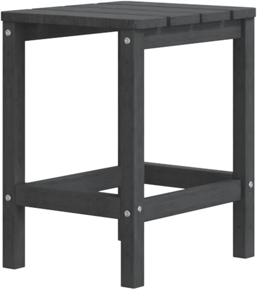 Patio Table Anthracite,End Tables,Plant Table,Accent Table,Balcony Table,Snack Table,Telephone Table,Sofa Side Table,for Living Room,Balcony,Bedroom,Garden,Porch,Deck,Outdoor,15"x15"x18.1" HDPE