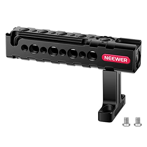Neewer Top Handle Grip, Video Camera Cage Handle with Locating Holes, 1/4