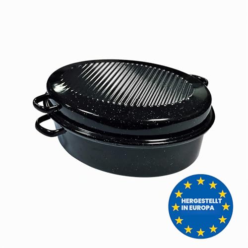 Foto von Kochstar K32711042 Kasserolle Schmortopf Emaille 42 cm schwarz