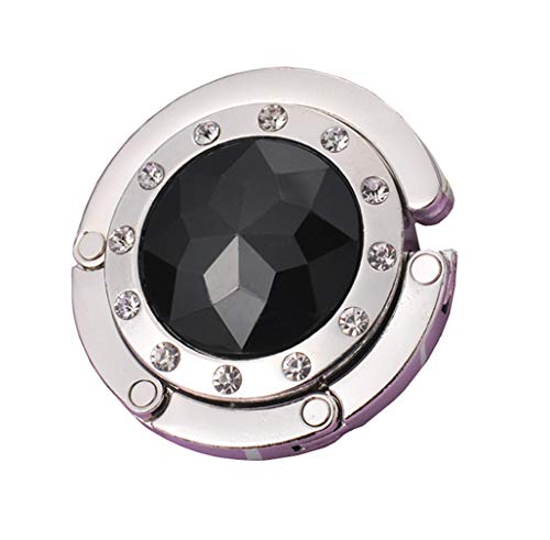 Sconosciuto 1 Stück Diamant Handtaschenhalter Runden Kristall Faltbare Handtaschenhaken DIY Tasche Geldbörse Aufhänger Tischhakenhalter von SamGreatWorld