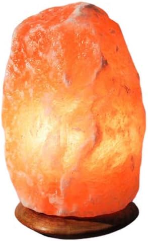 Magic Salt 3-5 KG Salt Lamp, Natural Himalayan Crystal Rock Salt Lamp Pink Light, Hand Crafted Wooden Base Direct from Foothills of The Himalayas, Comes with UK Switch Cable and Bulb