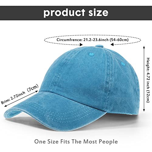 15 Pcs Vintage Baseball Cap Washed Distressed Baseball Hat Twill Adjustable Hat Unisex Sport Cap Women Men (Classic Style) #TOP1