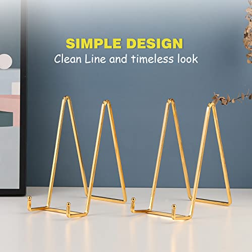 Plate Holder Easel Display Stand - 8 Inch Metal Plate Stands For Display - Tabletop Picture Stand - Gold Iron Easels For Display Pictures | Photo Frames | Book | Decorative Plates | Plaque -2 Pack #TOP7