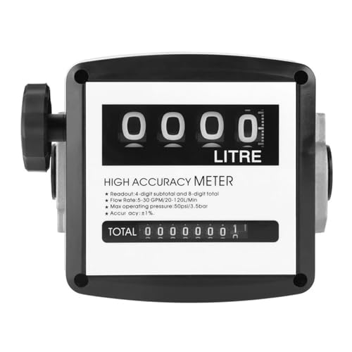 Medidor de gasolina diésel digital mecánico con rosca interna y caudal de 5 a 30GPM