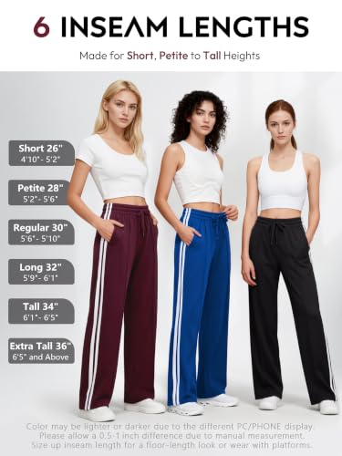 Tapata Short Women's 26" Inseam Sweatpants Open Bottom Workout Track Pants Zipper Pockets Lightweight Soft Joggers, Green, L - image 4