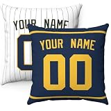 ANTKING Milwaukee Throw Pillow Personalized Any Name and Number Custom Gift for Men Women Boys