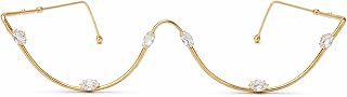 Cart Log Bridal Facelet Jewellery Gold Plated Zigzag Wave Shape Face Frame for Women Crystal Face Jewellery - Bridal Glass... Price In India